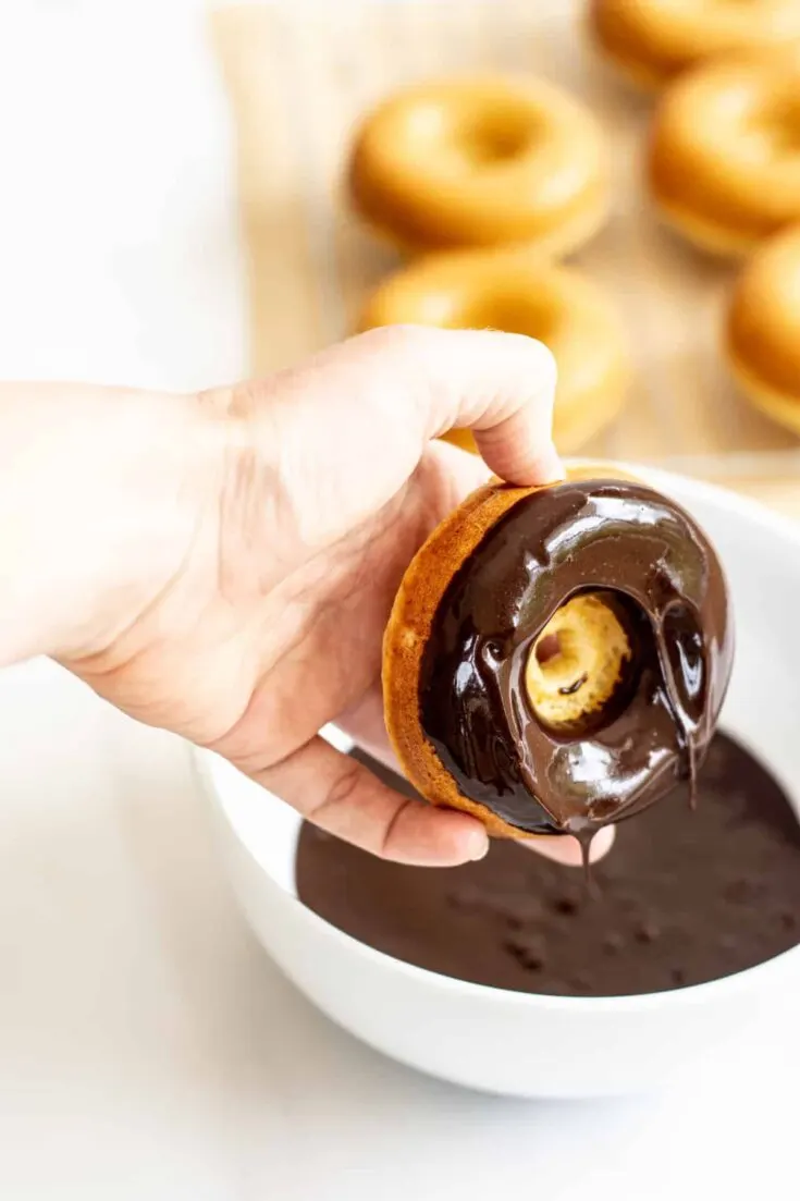 Sourdough Baked Donuts with Chocolate Glaze