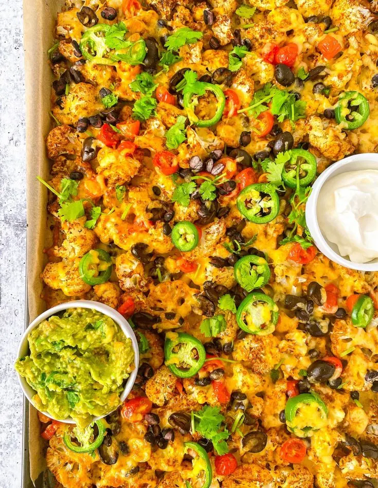 Low Carb Cheesy Cauliflower Nachos