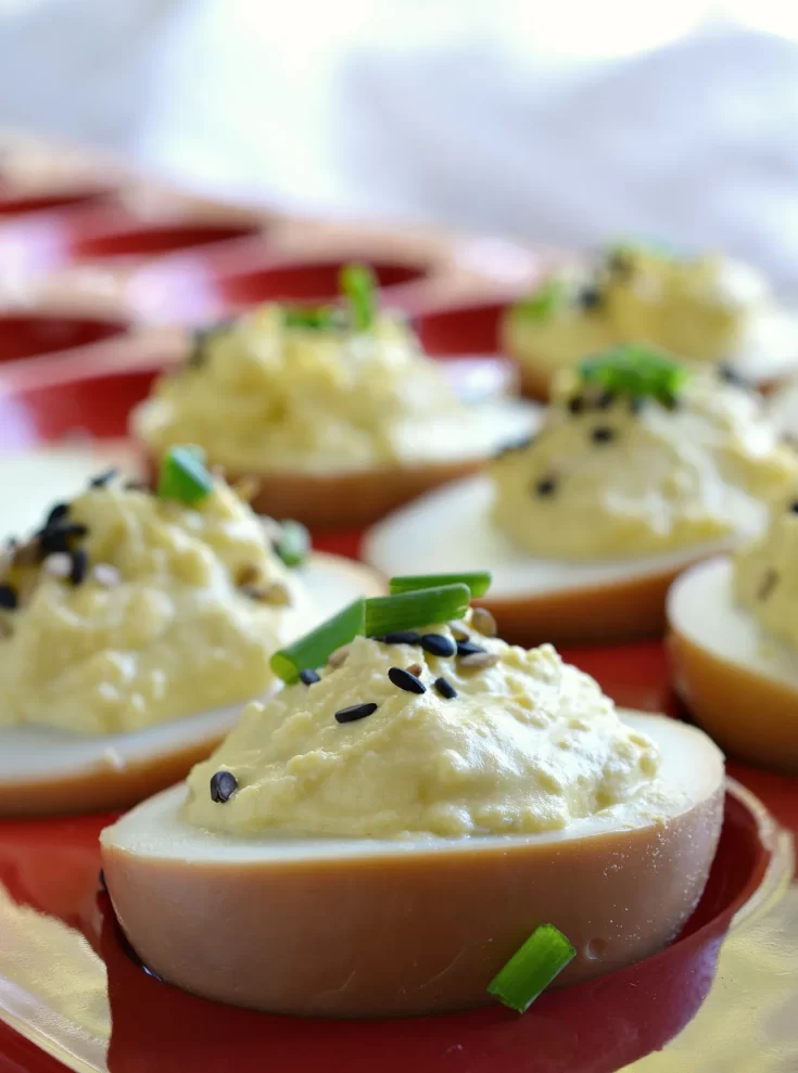 Deviled Soy Sauce Eggs