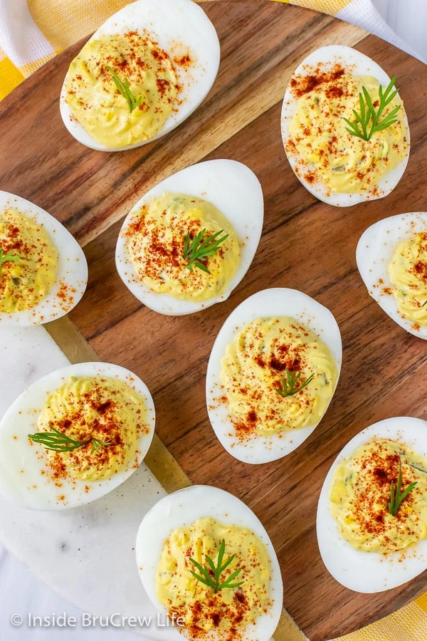 Dill Pickle Deviled Eggs