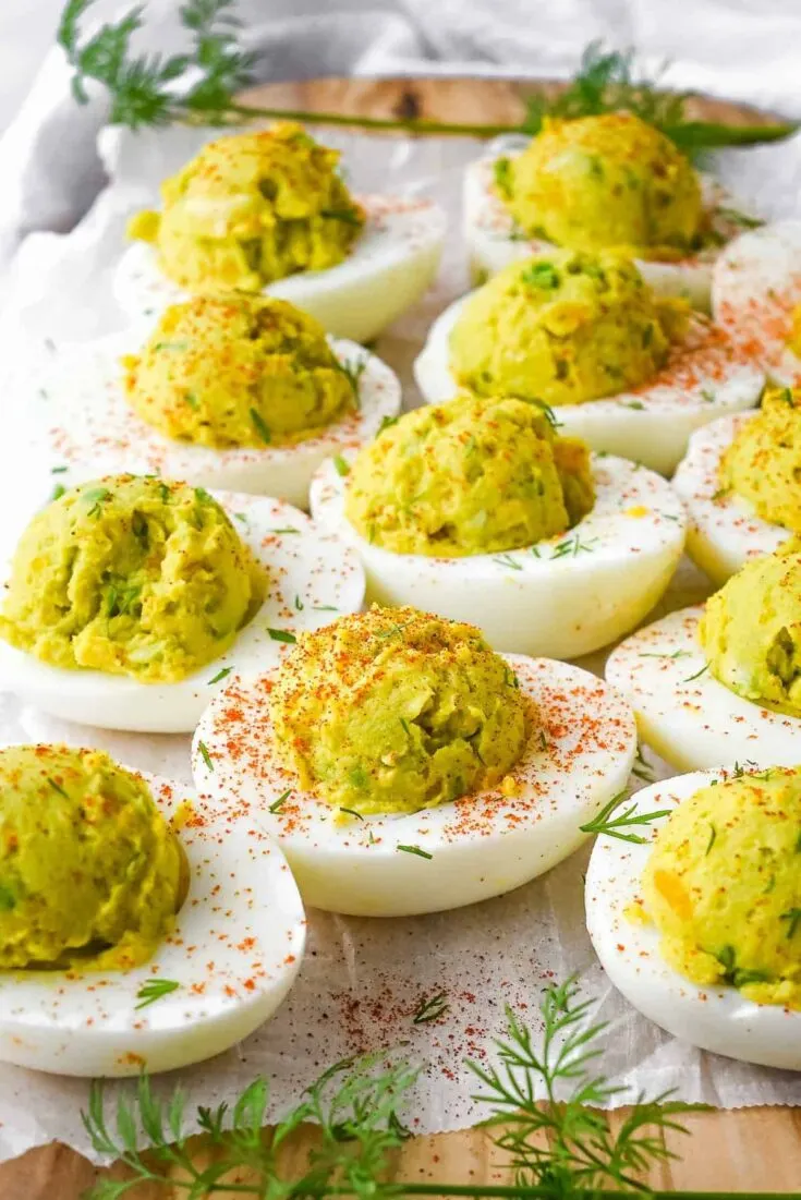 Healthy Deviled Eggs with Avocado and No Mayo
