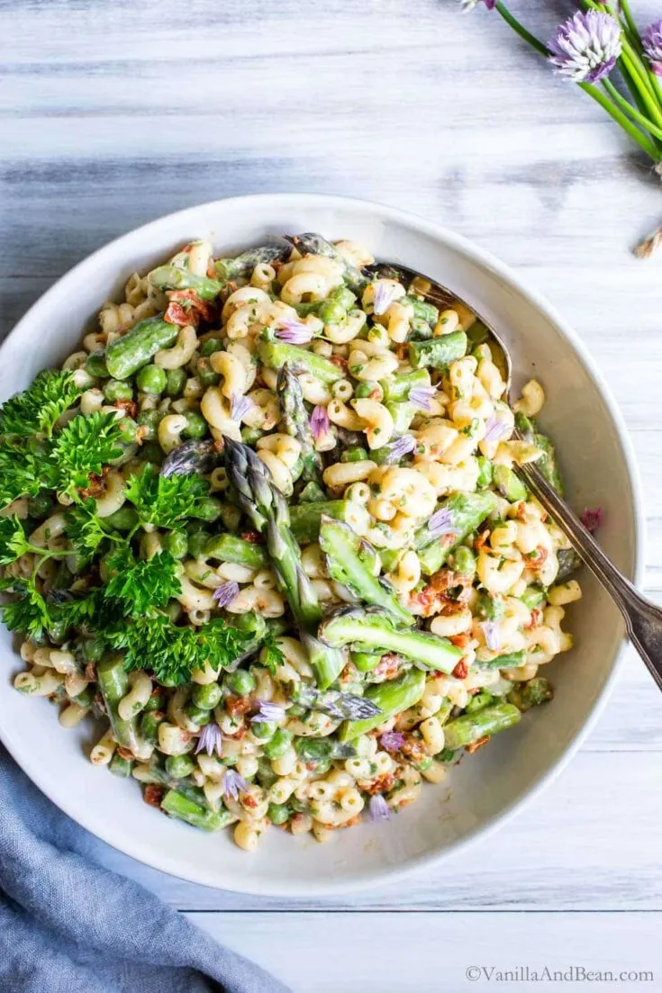 Asparagus and Pea Macaroni Salad