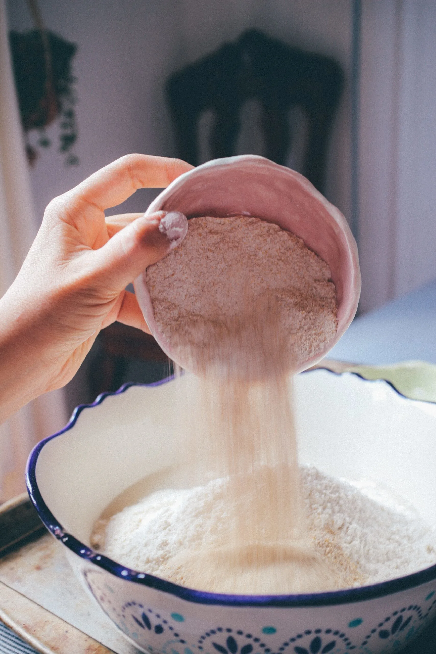 making of sourdough bread 