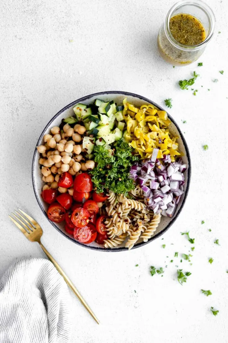 Mediterranean Chickpea Pasta Salad