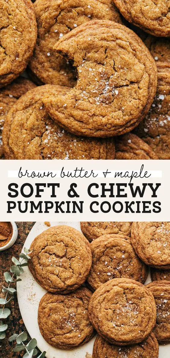 Brown Butter and Maple Chewy Pumpkin Cookies