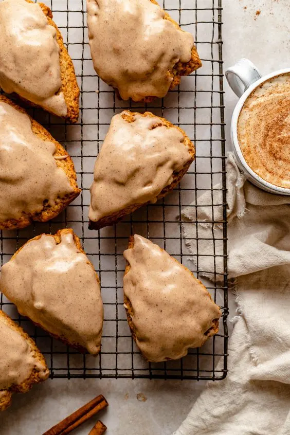 Chai Scones with Maple Chai Glaze