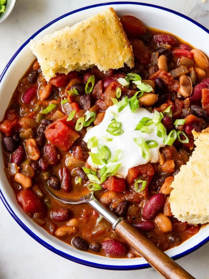 vegan three-bean chili