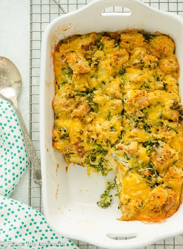 overnight cheesy broccoli strata