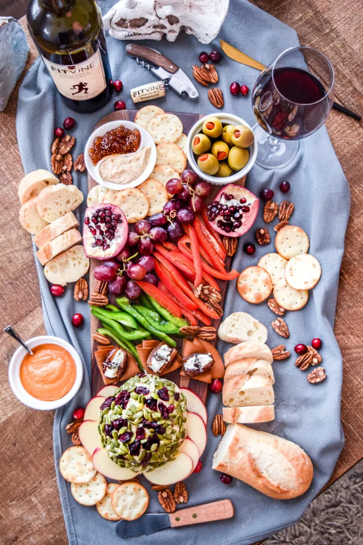 Simple Vegetarian Charcuterie Board - Fork in the Kitchen