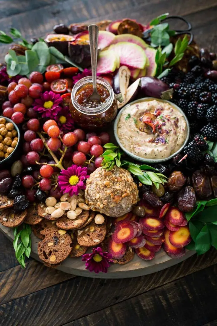 Simple Vegetarian Charcuterie Board - Fork in the Kitchen