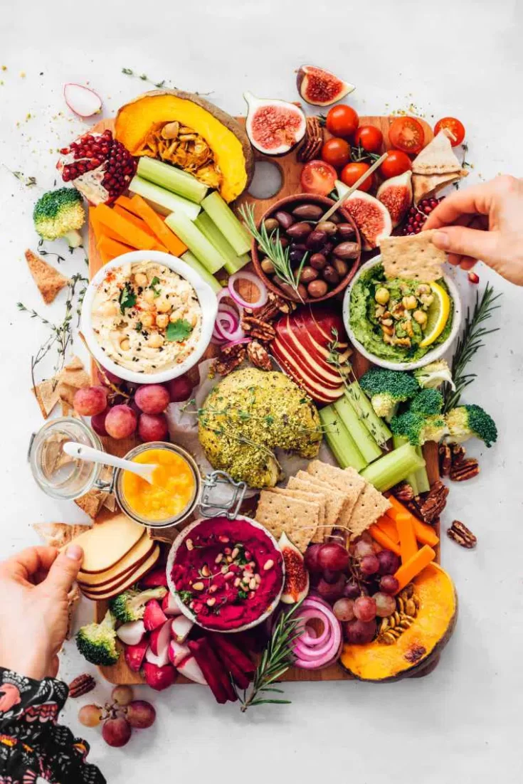 Simple Vegetarian Charcuterie Board - Fork in the Kitchen