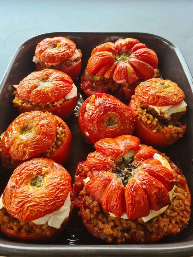 bulgur stuffed tomatoes rosii umplute cu bulgur