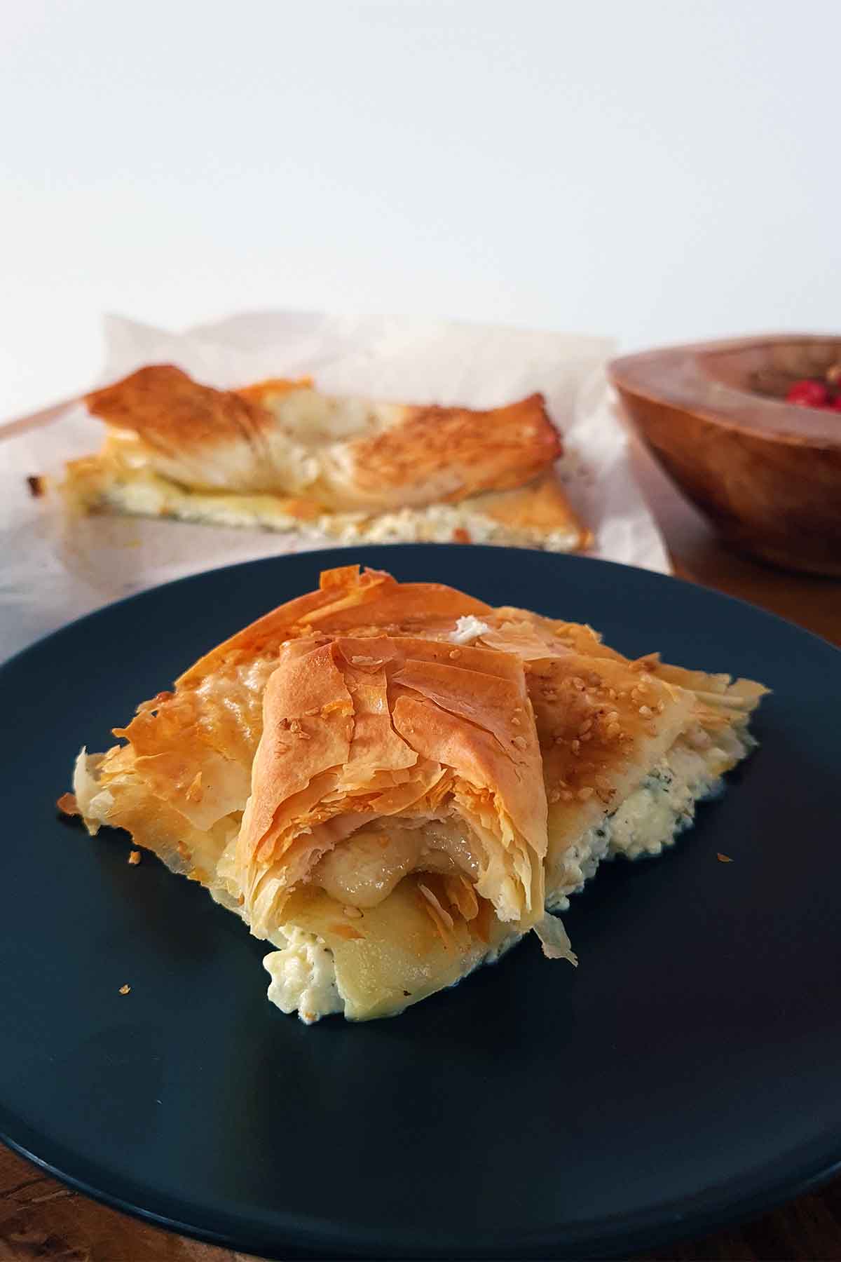 filo pie with cheese and dill