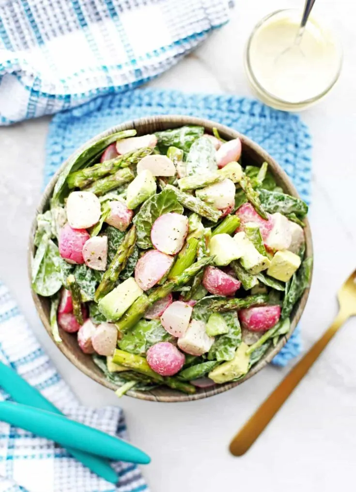 radish salad for vegan potluck