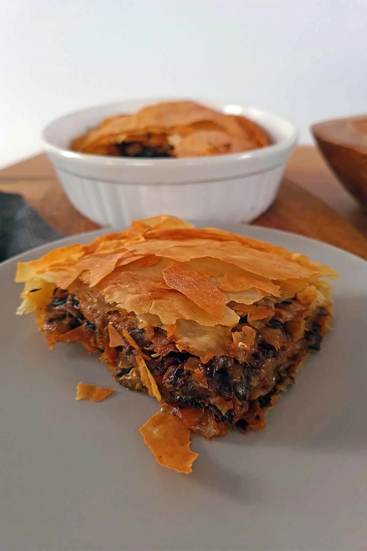 vegan cabbage filo pie 