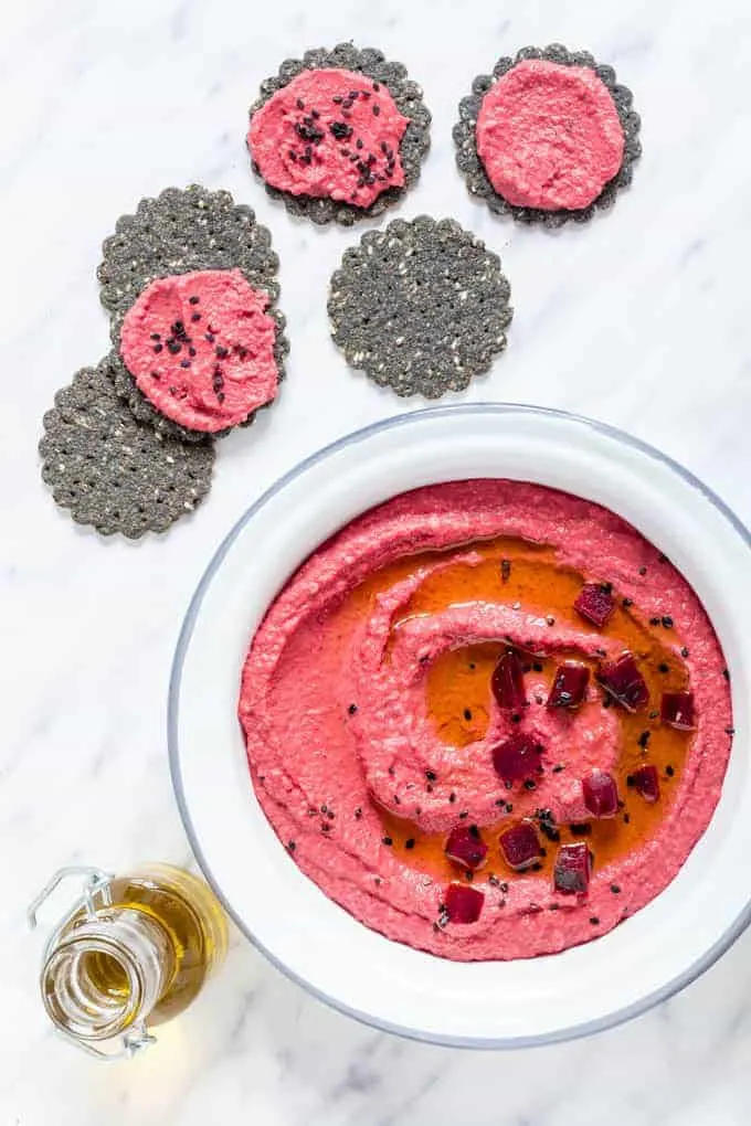 Easy Beet Hummus 