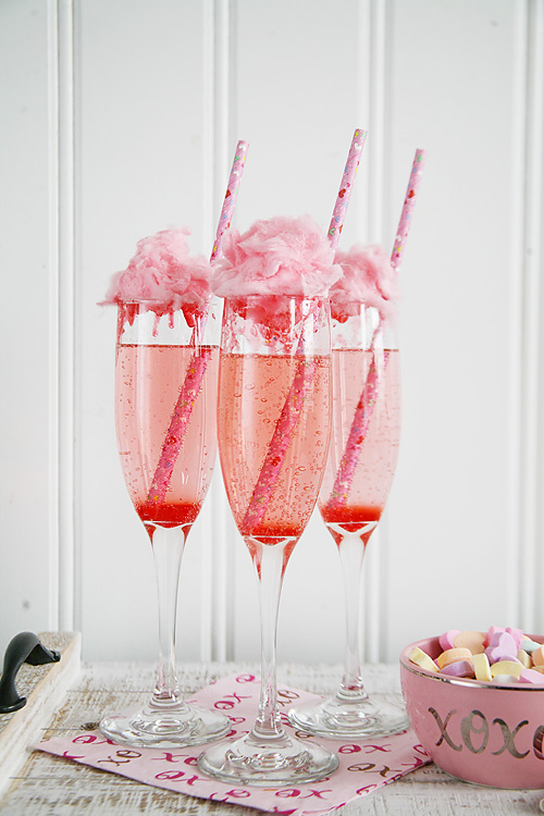 Cotton Candy Champagne for Valentine’s Day