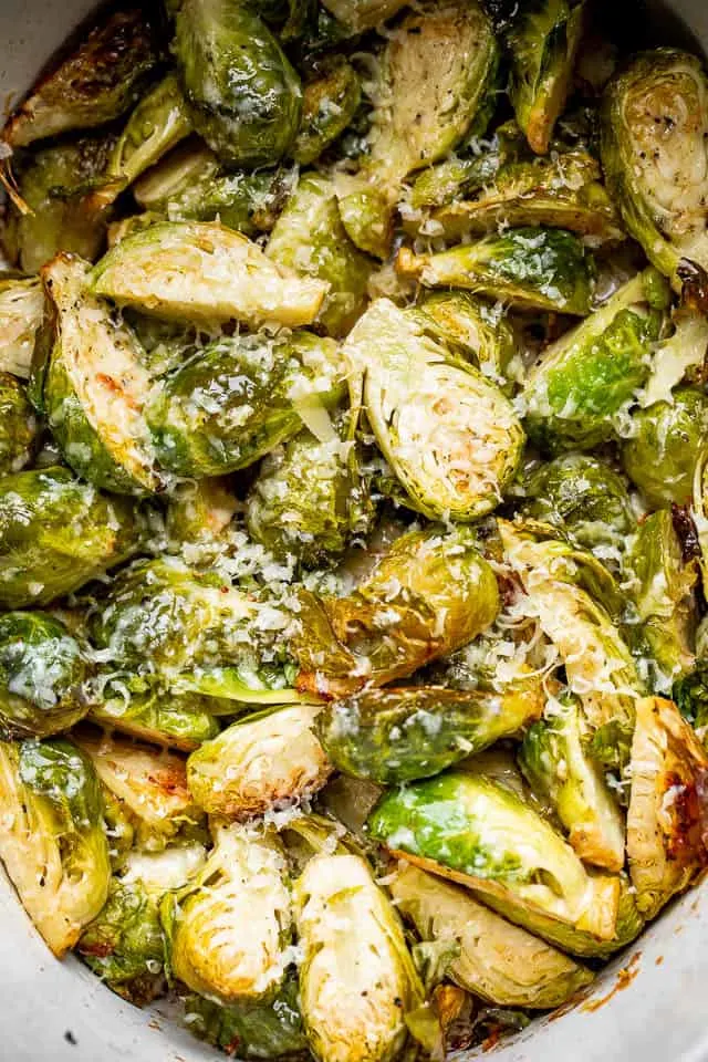 slow Cooker Parmesan Brussels Sprouts 