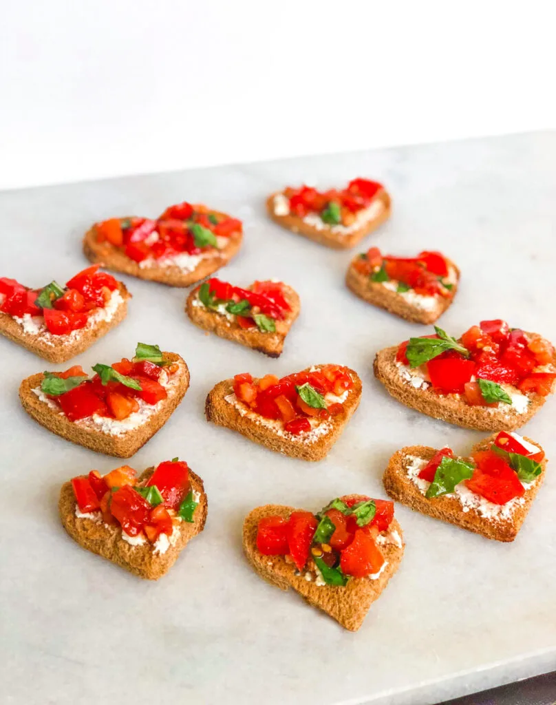 Bruschetta Hearts