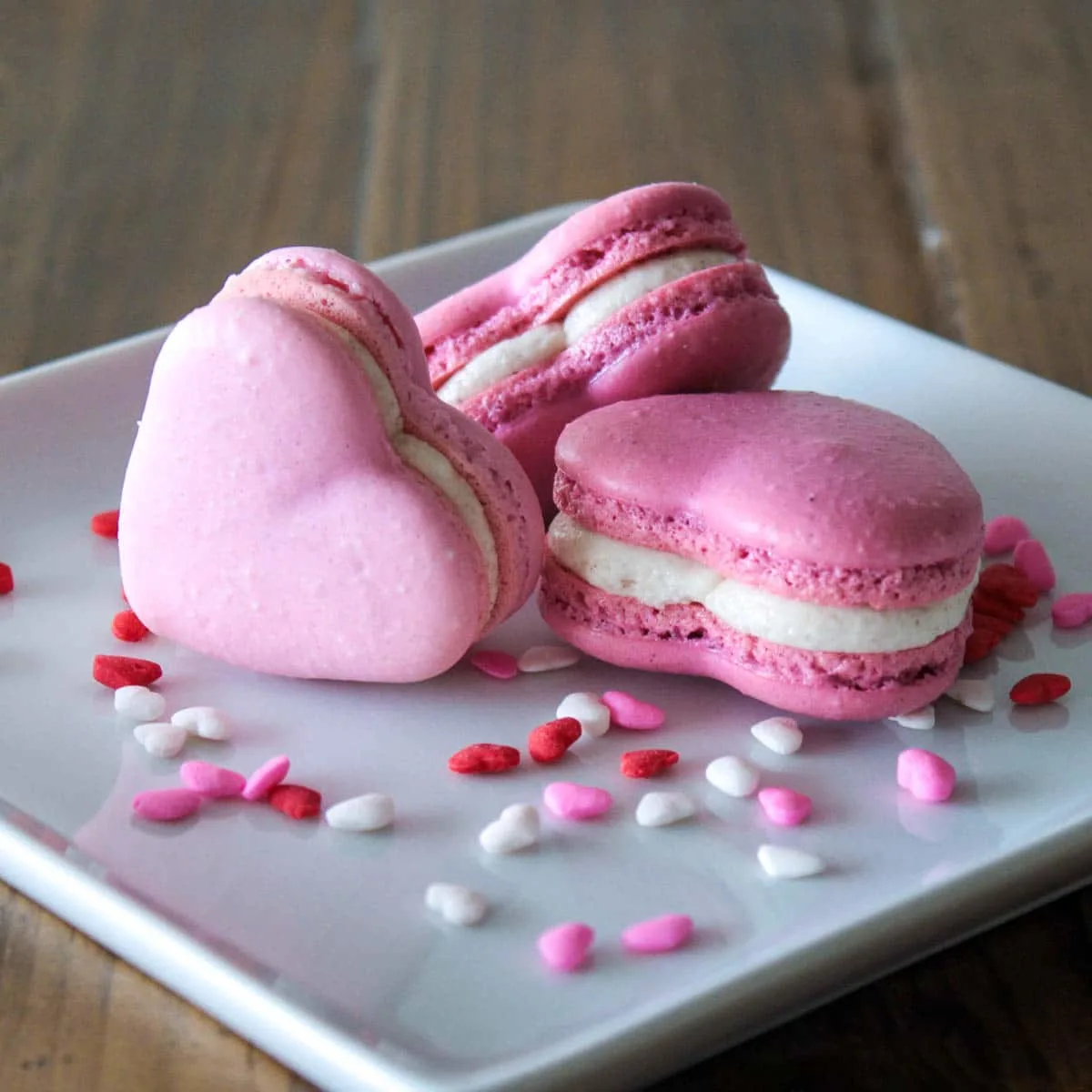 Valentine's Heart Macarons 