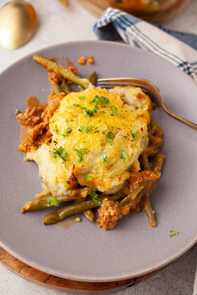 Hamburger Pie Made Vegan