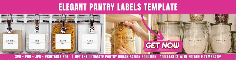 elegant pantry labels