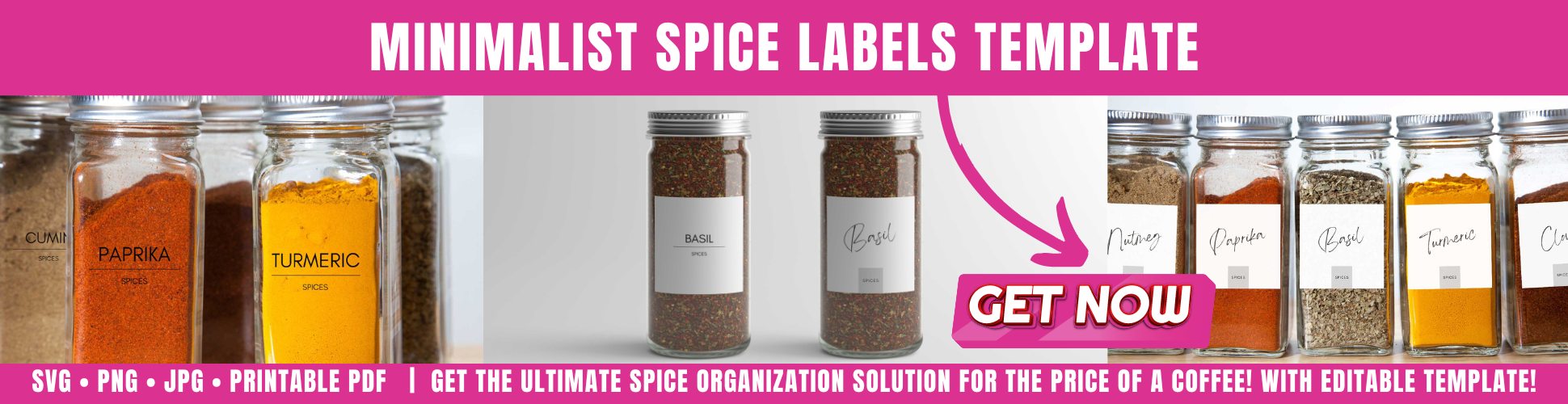 minimalist spice labels