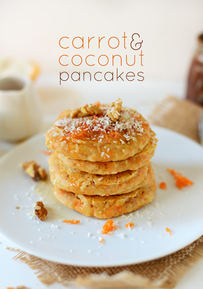 Carrot-and-Coconut-Vegan-Pancakes