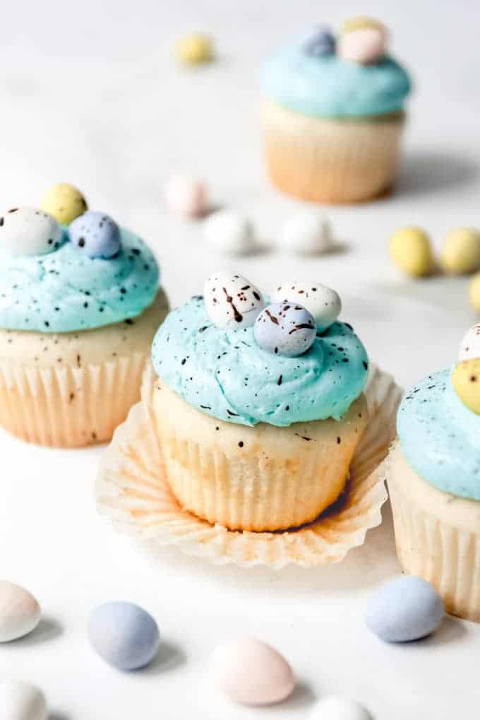 Robin's Egg Speckled Cupcakes