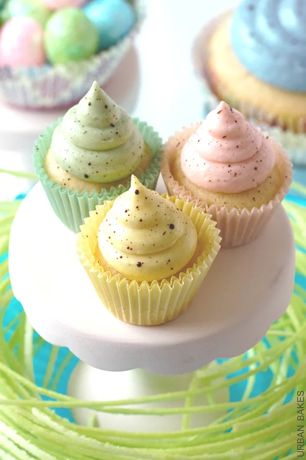 Speckled Easter Cupcakes