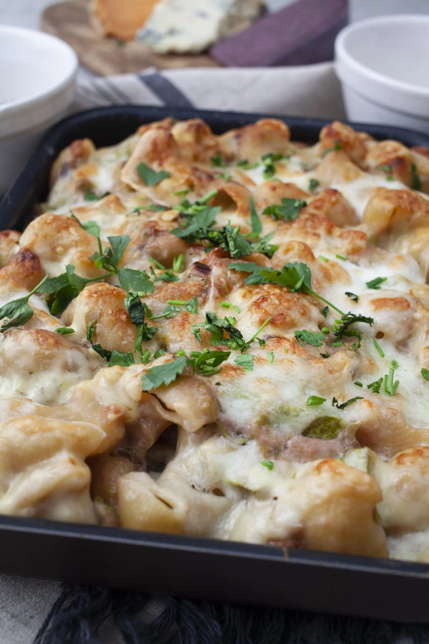 Quattro Formaggi Mac and Cheese Baked Casserole