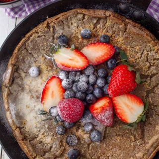 vegan dutch baby pancake clatita la cuptor de post