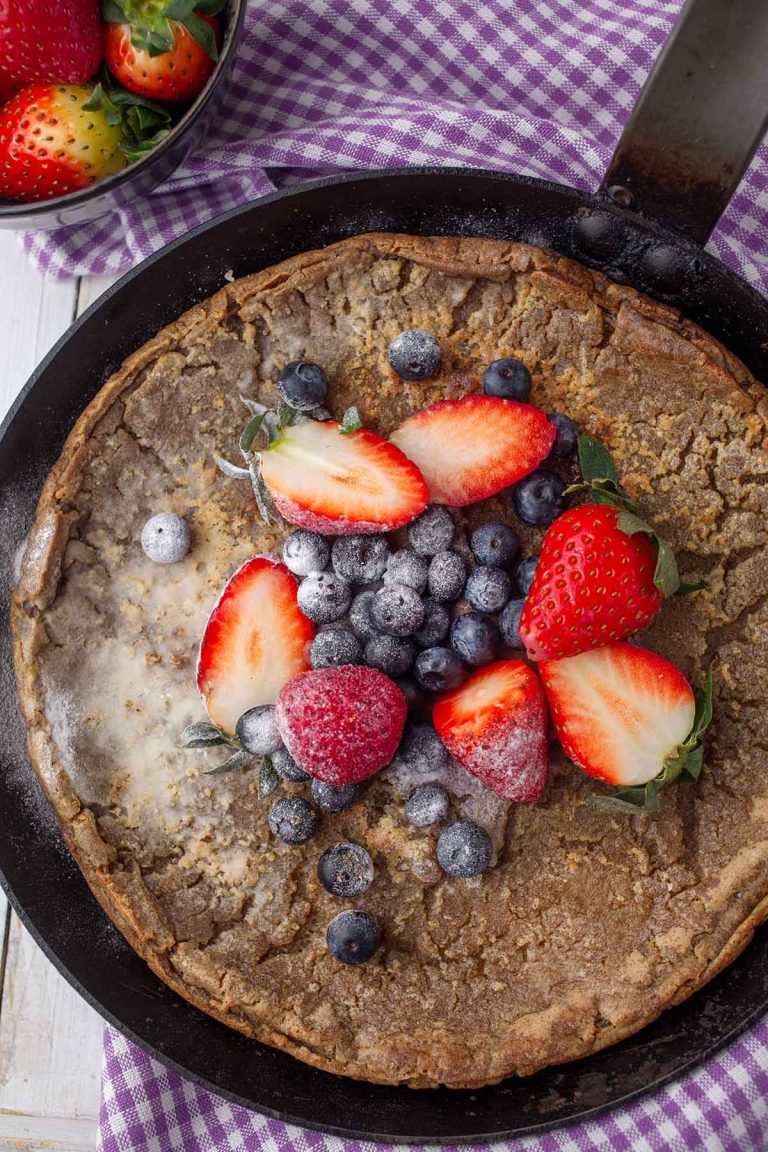 vegan dutch baby pancake clatita la cuptor de post