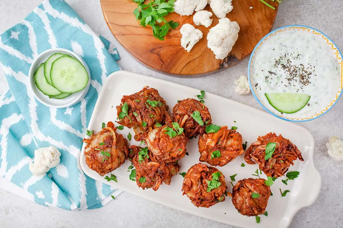 Sweet potato bhajis  - Indian vegan recipe