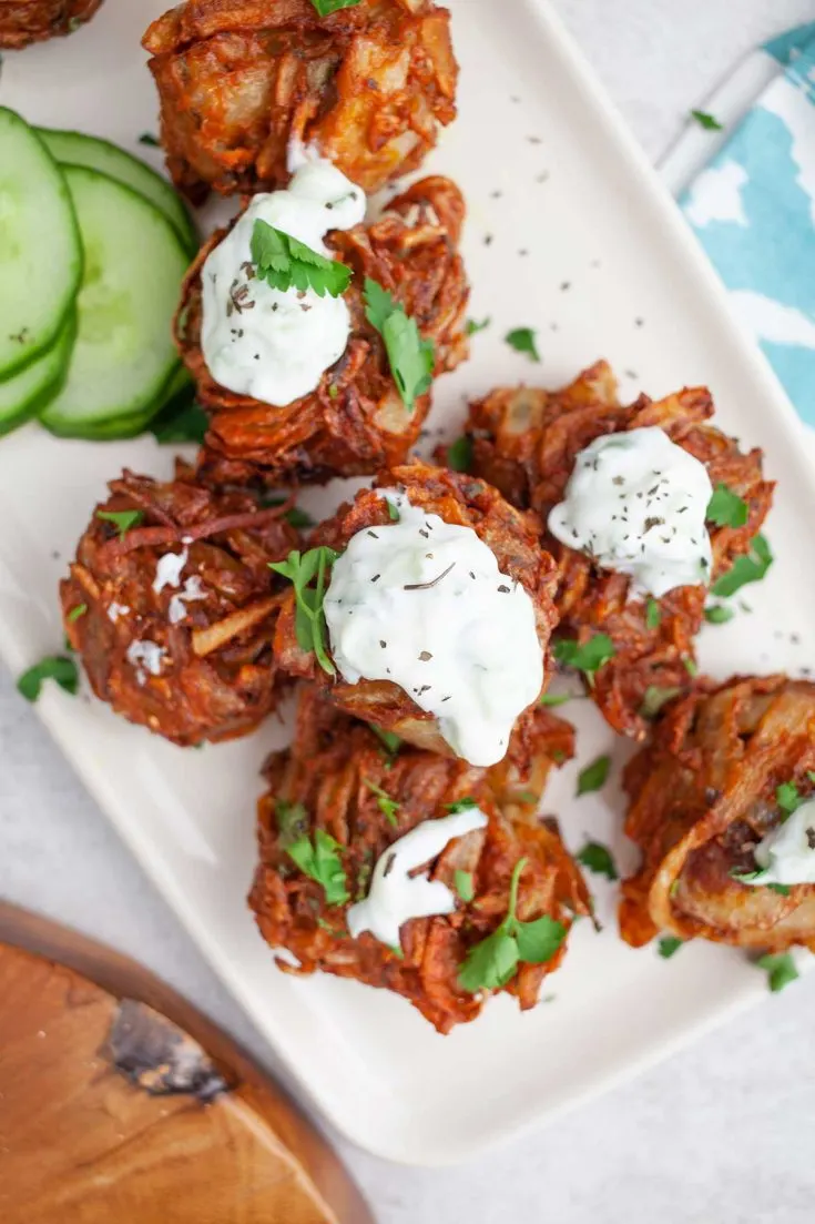 Cauliflower sweet potato bhajis recipe