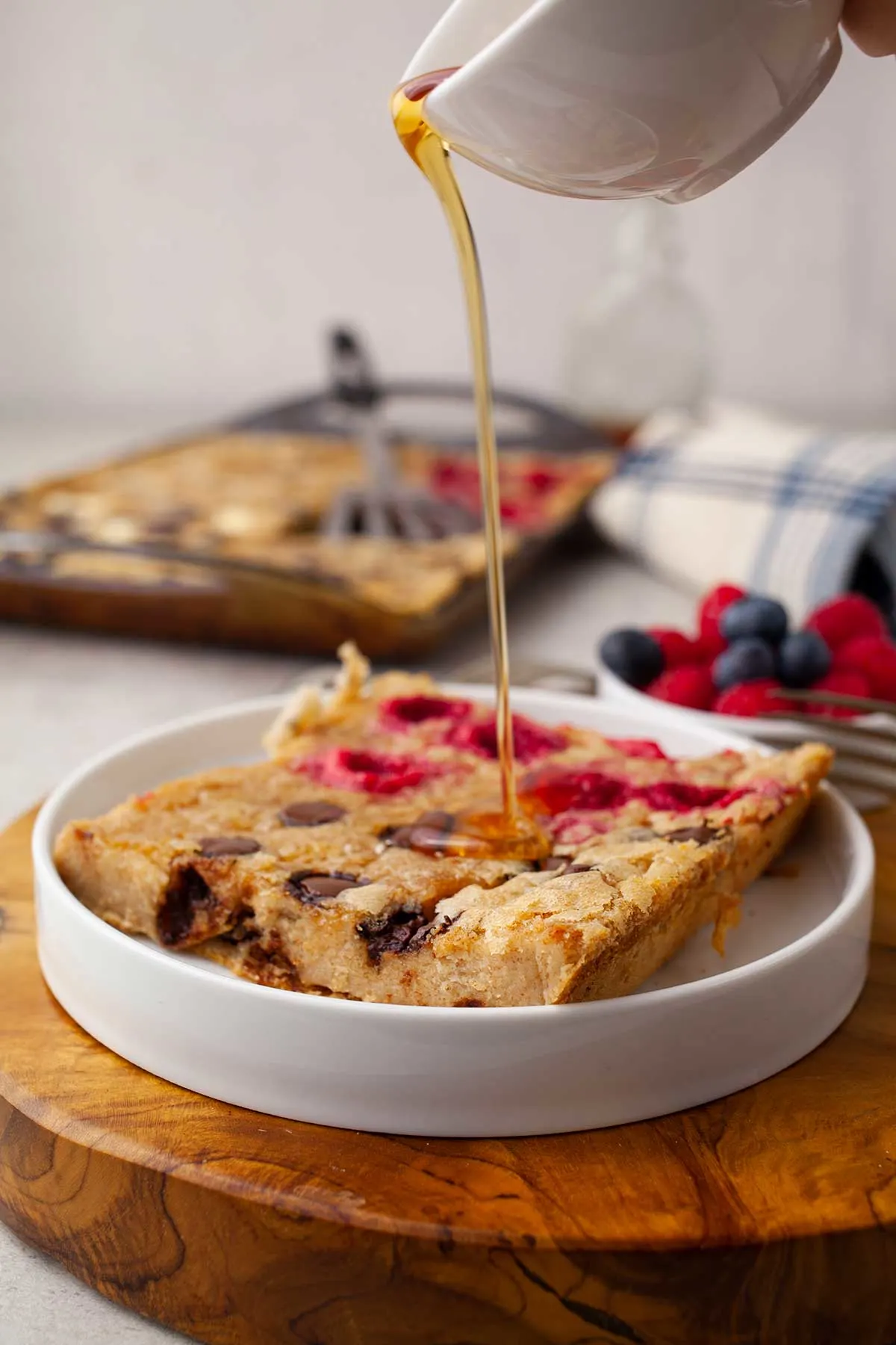 Easy Sheet Pan Pancakes with Syrup