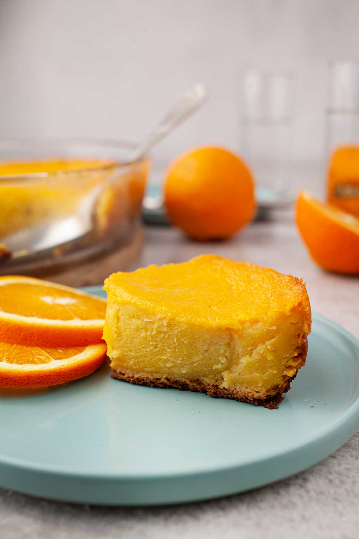 Moist Orange Curd Pudding recipe budinca de portocale