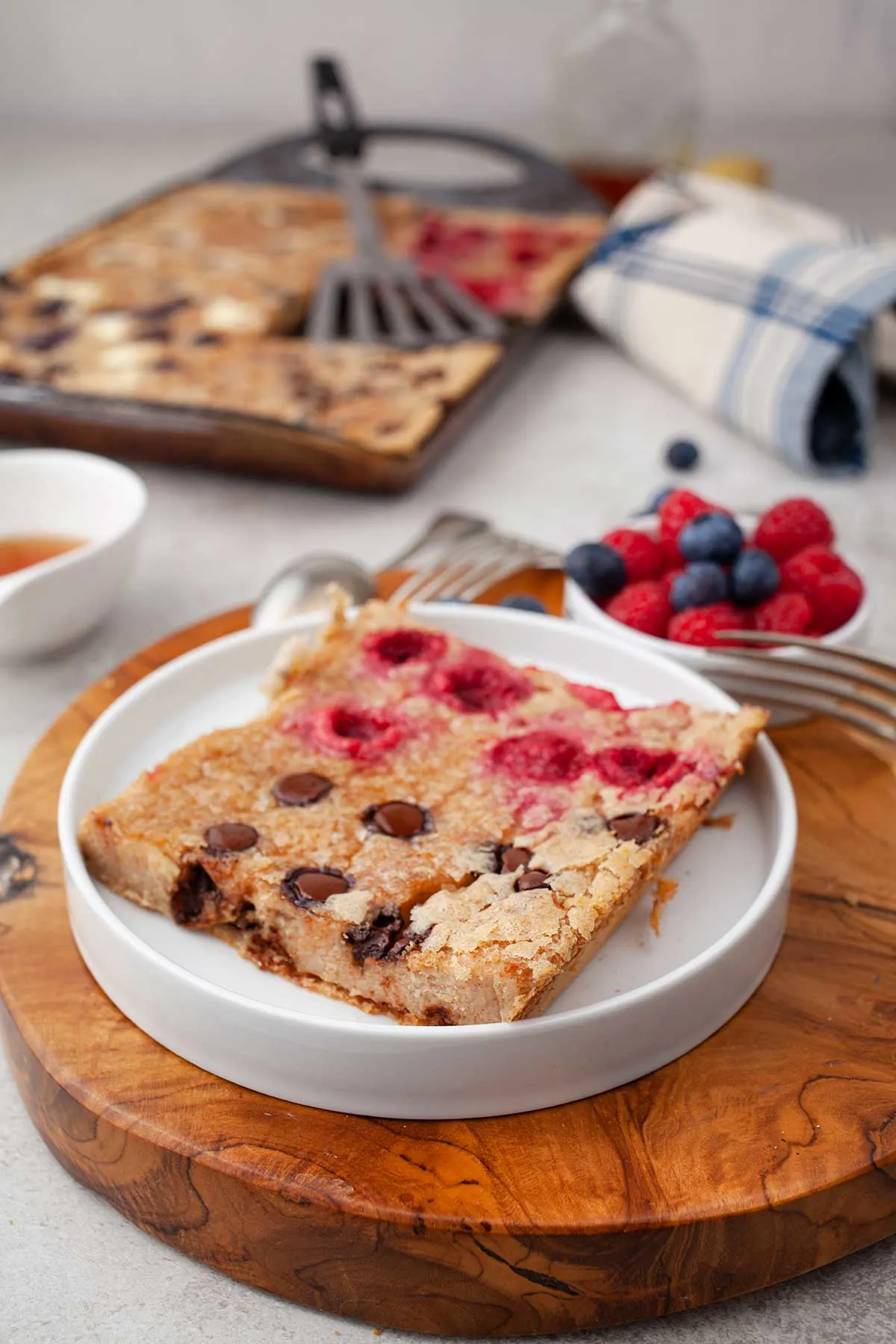 Sheet Pan Pancakes with 4 toppings