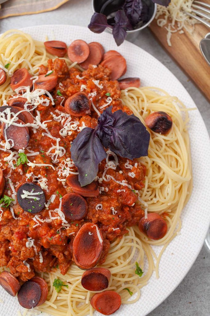 Filipino Spaghetti Made Vegan