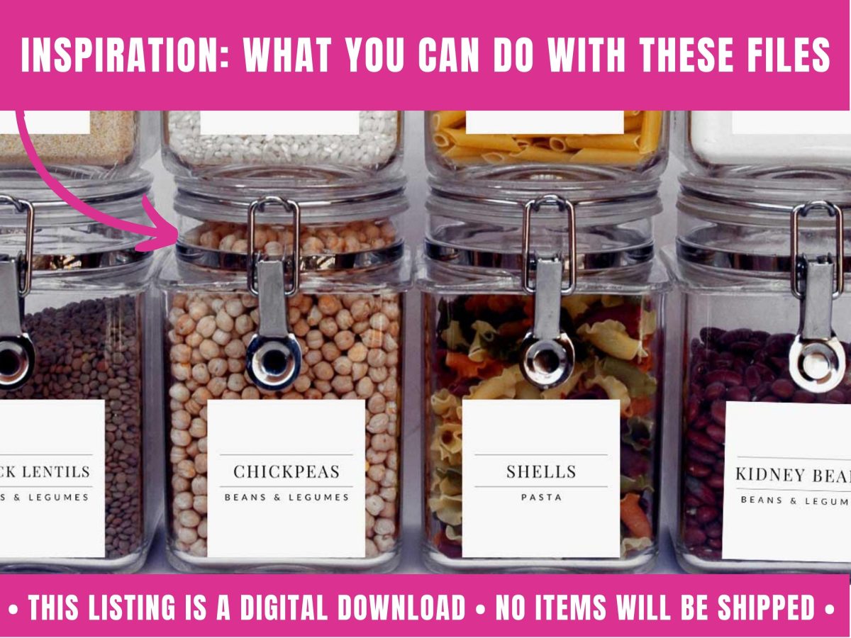 Elegant Pantry Labels Template | Editable & Printable