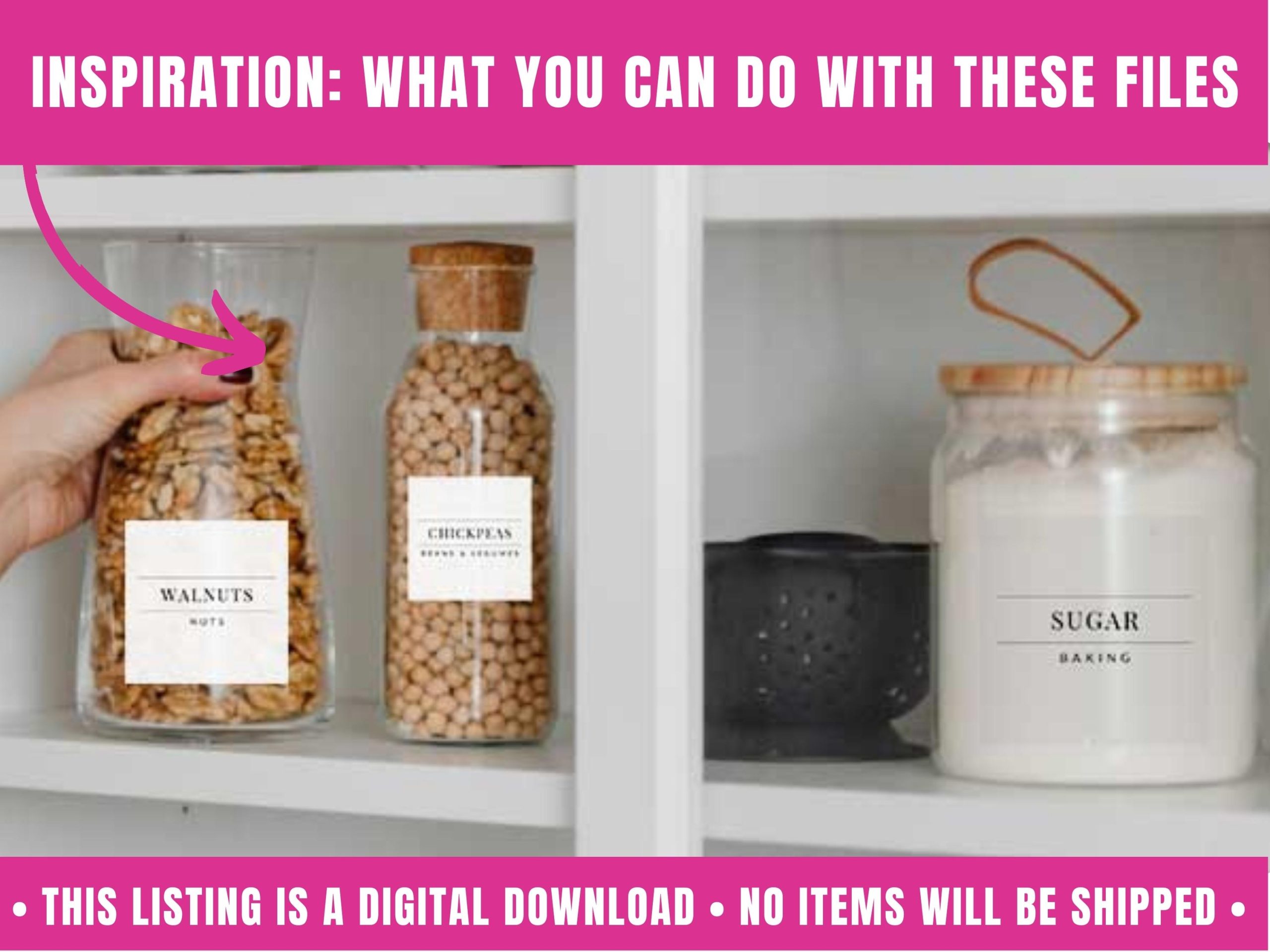 Elegant Pantry Labels Template | Editable & Printable
