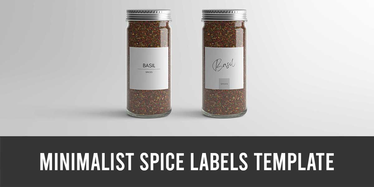 Minimalist Spice Labels Template