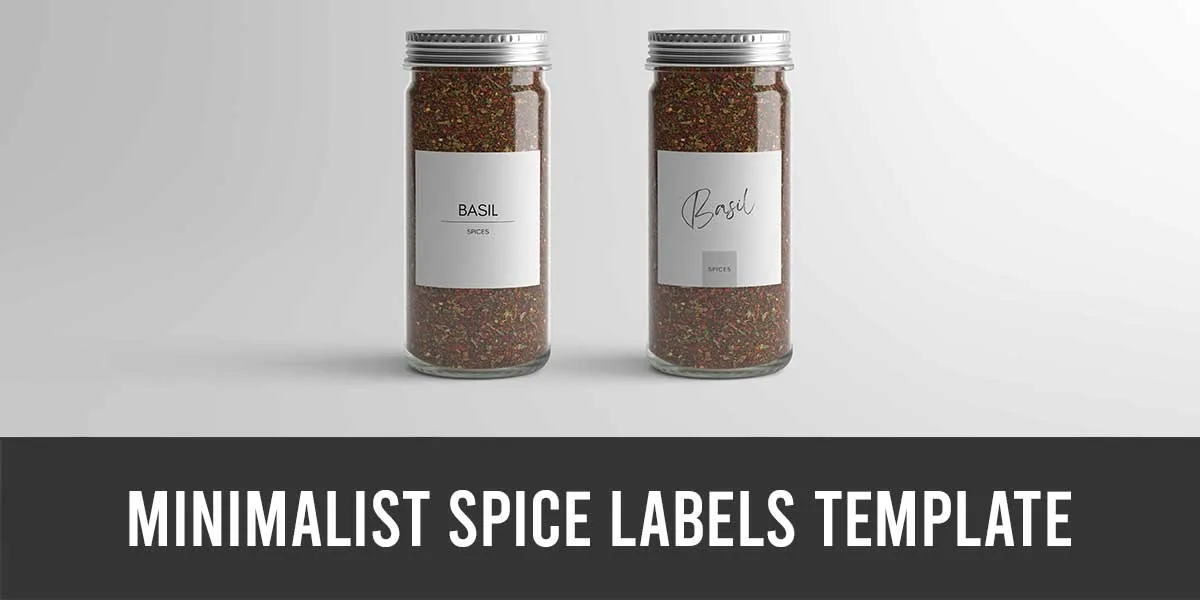 Modern, Minimalist Spice Labels