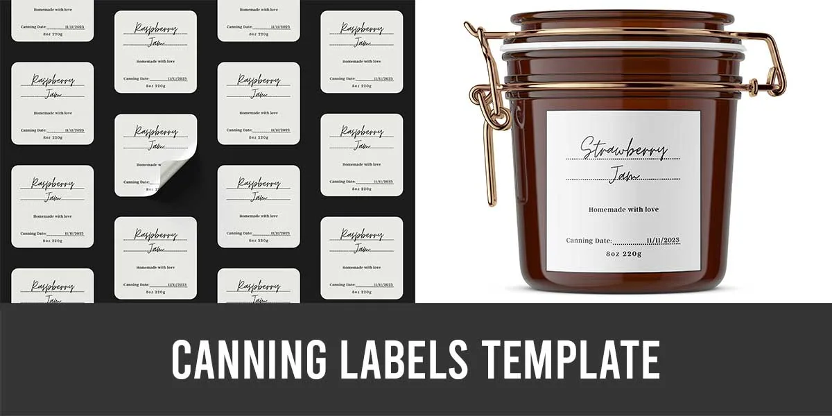 Printable labels for deals jars