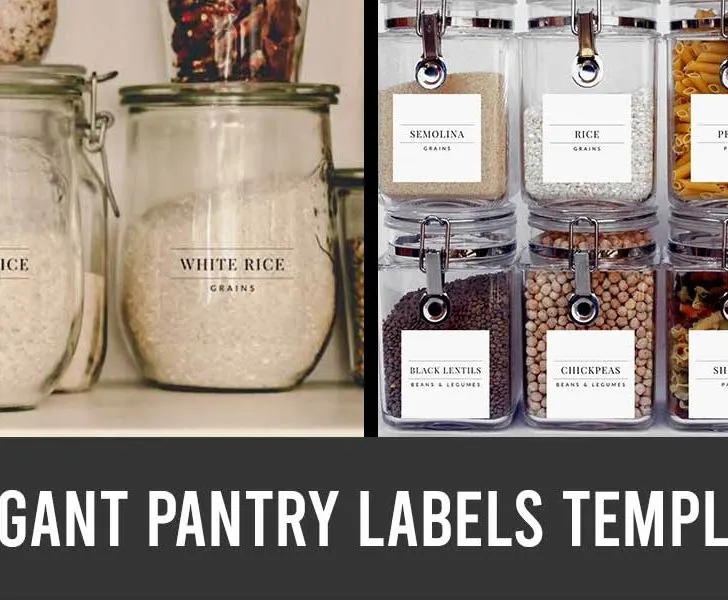 elegant pantry labels template