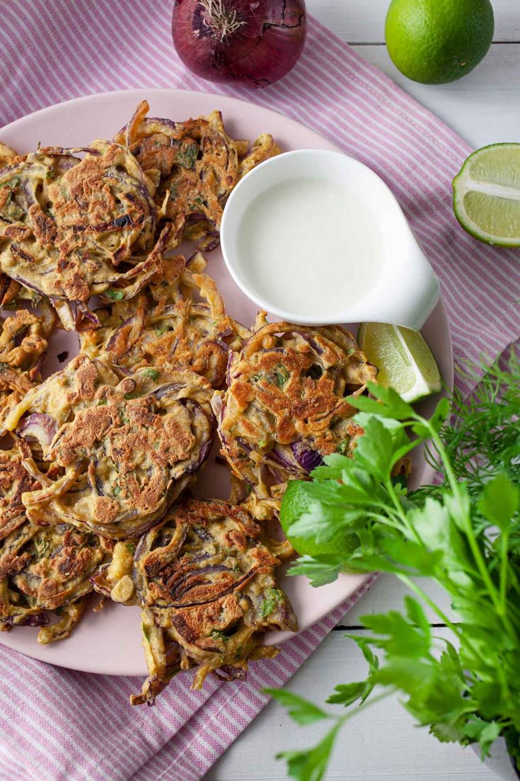 Easy Onion Bhaji recipe without deep-frying