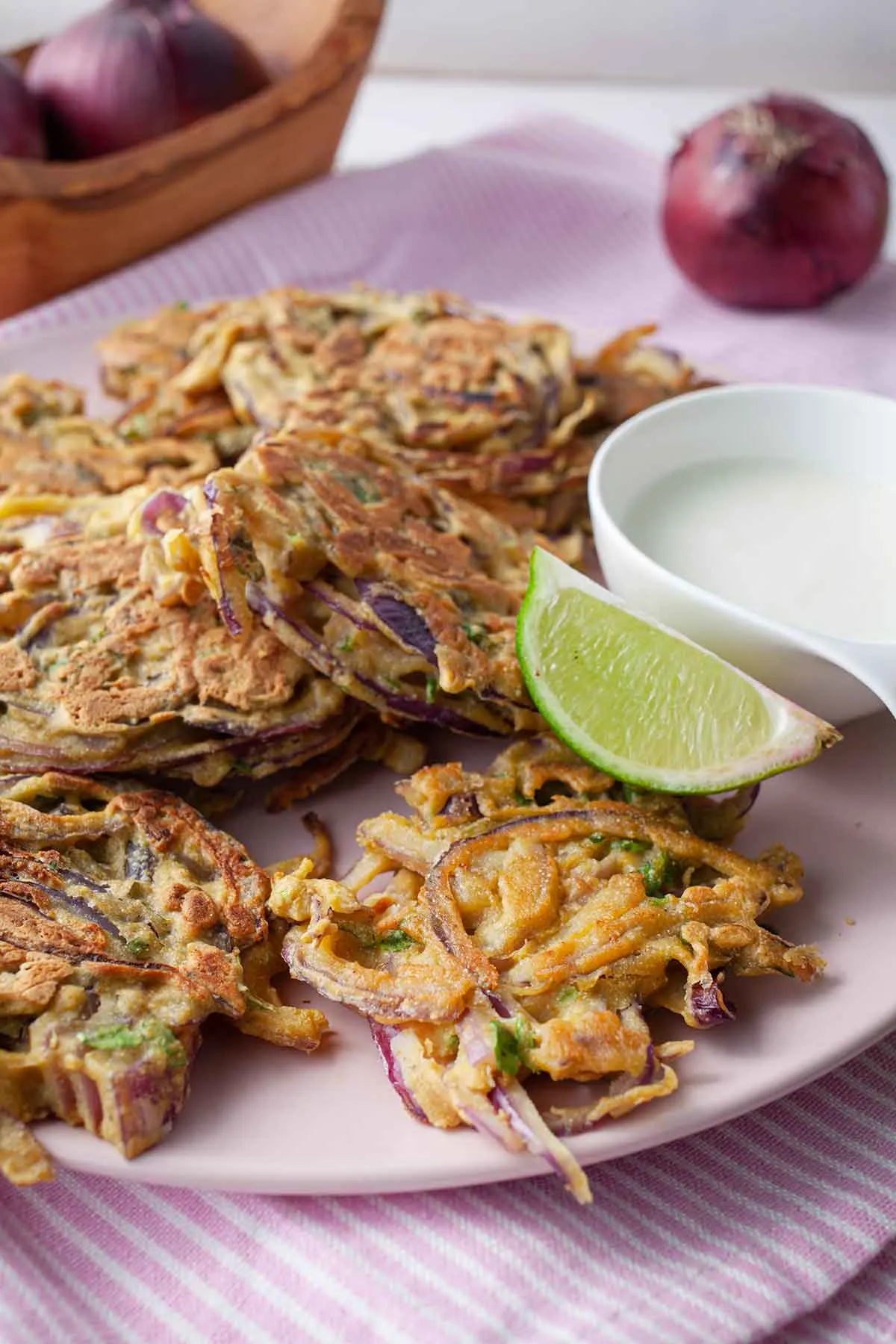 Indian Easy Onion Bhaji without deep-frying