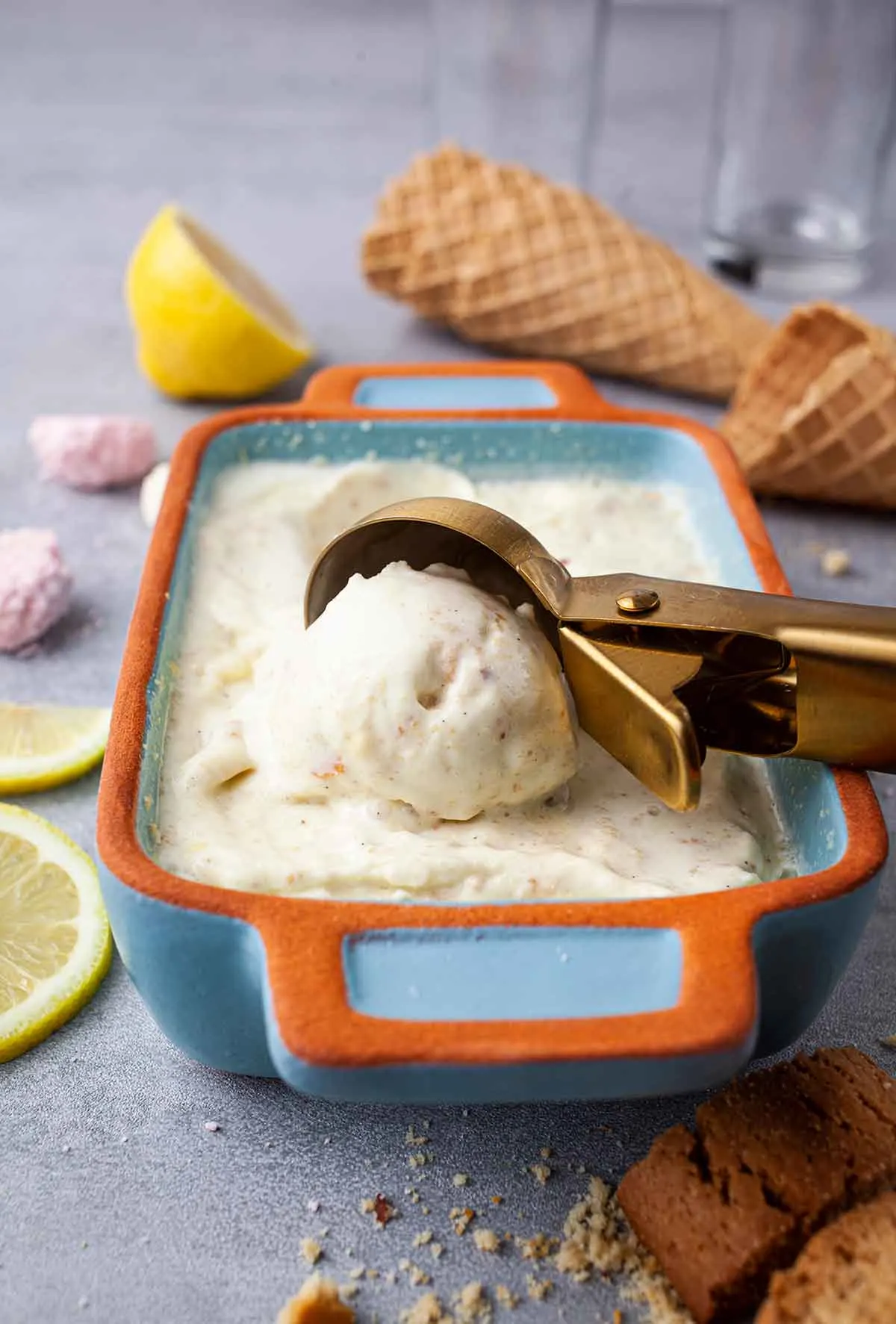 Lemon Meringue Ice Cream Homemade 
