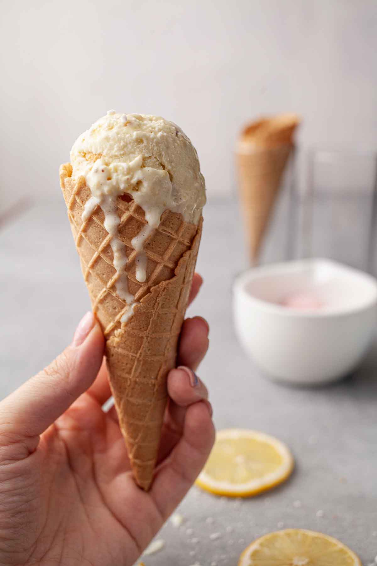 Lemon Meringue Ice Cream Cone
