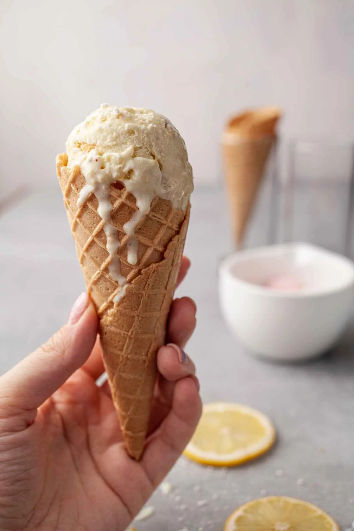 Lemon Meringue Ice Cream Cone